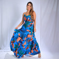 Vestido tecido fluity alcinha - Sandra - Novas Estampas